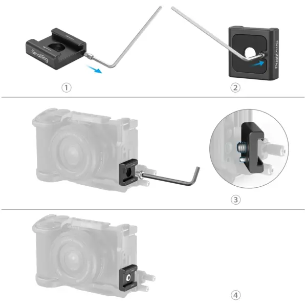 Anti-Twist Cold Shoe Mount Support (soporte de zapata fría con sistema anti-rotación)