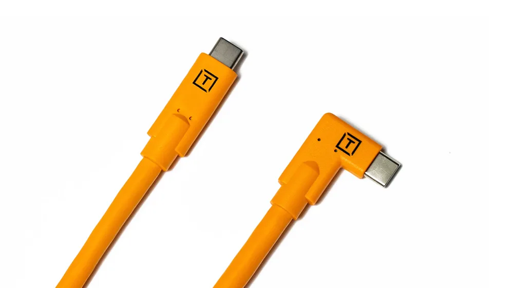 TetherTools Cable USB-C Acodado -TetherPro USB-C to USB-C Right Angle - Orange 3 tethertools cuc15rt