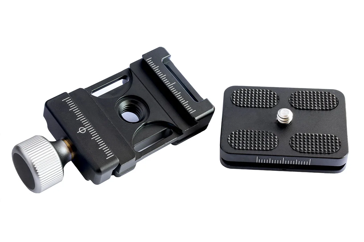 Leofoto DC-38Q + BPL-50 abrazadera de perilla 2 placa para tripode