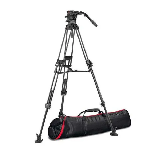 Manfrotto Kit video c/trípode aluminio Fast 645 + rótula 526. Estab. central 4 tripode para camara