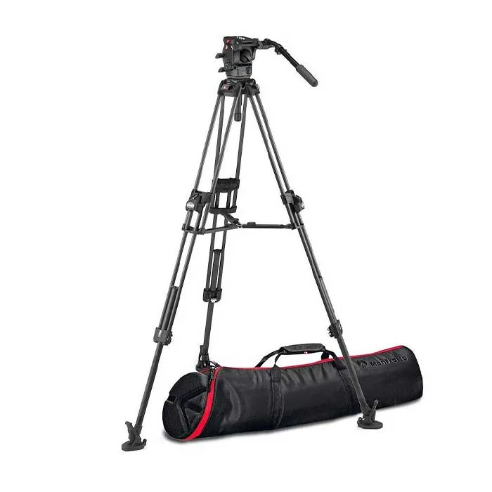 Manfrotto Kit video c/trípode carbono Fast 645 + rótula 526. Estab. Central 3 tripode para camara