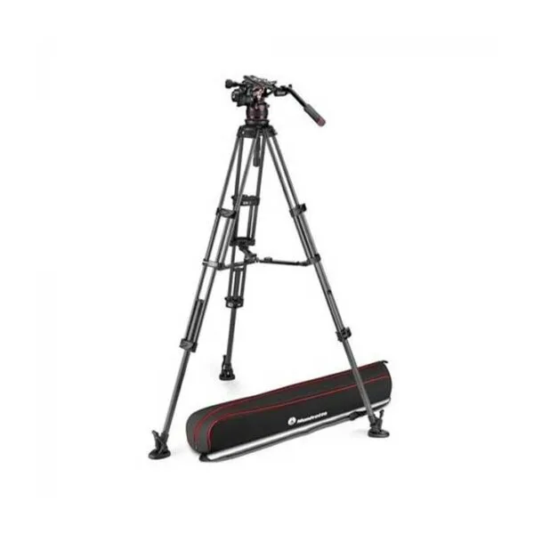 Manfrotto Kit video con trípode carbono Twin + rótula Nitrotech 612. Estab. media altura 3 manfrotto tripode