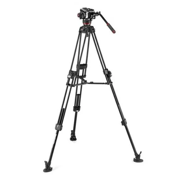 Manfrotto Kit video c/tríp.alu Fast 645+rót.504X. Estab. Central 4 tripode para camara