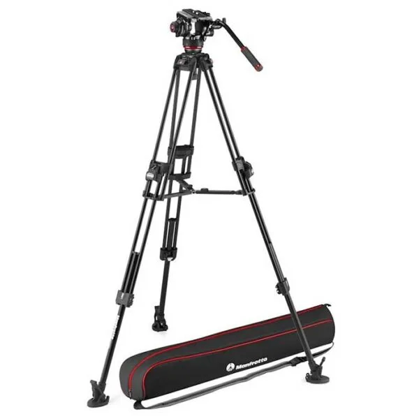 Manfrotto Kit video c/tríp.alu Fast 645+rót.504X. Estab. Central 6 Manfrotto video tripode