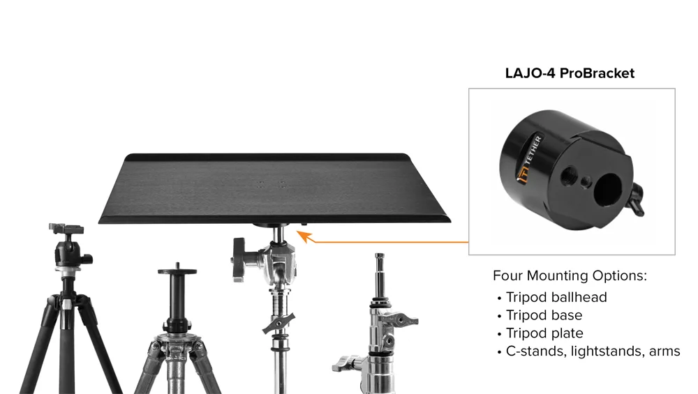 TetherTools Tether Table Aero - Mesa 8 lajo4 pr bracket mounting