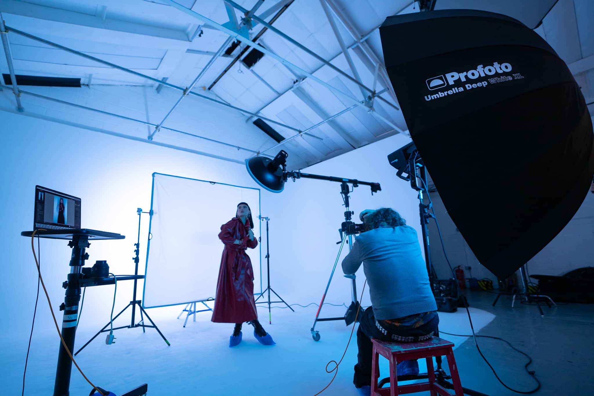 Sesión de estudio con iluminación Profoto